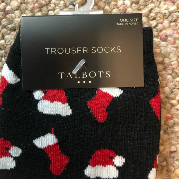 🔜 Talbots Holiday Santa & Stocking Trouser socks - Picture 3 of 4